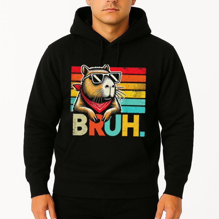 Capybara Bruh Funny Graphic Funny Capybara Hoodie