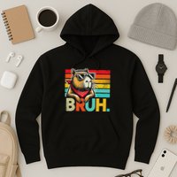 Capybara Bruh Funny Graphic Funny Capybara Hoodie