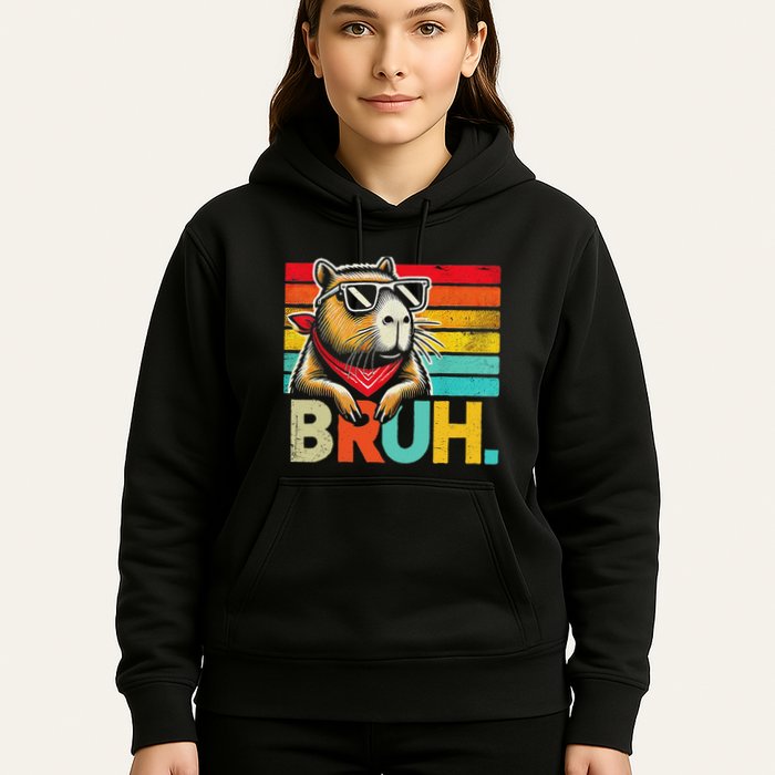 Capybara Bruh Funny Graphic Funny Capybara Hoodie