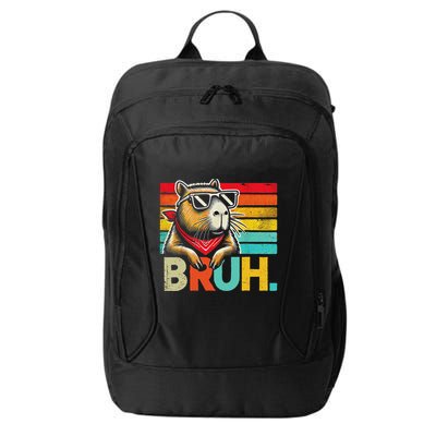 Capybara Bruh Funny Graphic Funny Capybara City Backpack