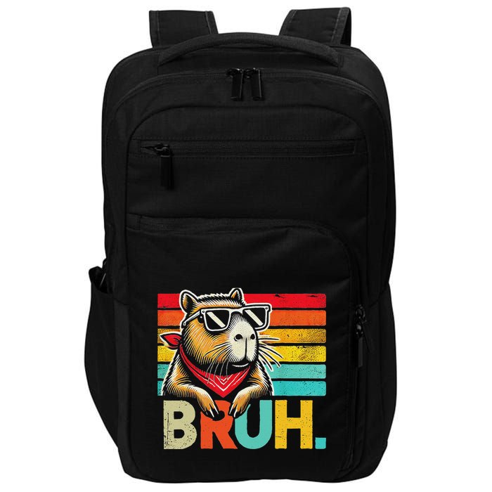 Capybara Bruh Funny Graphic Funny Capybara Impact Tech Backpack