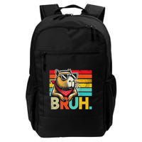 Capybara Bruh Funny Graphic Funny Capybara Backpack