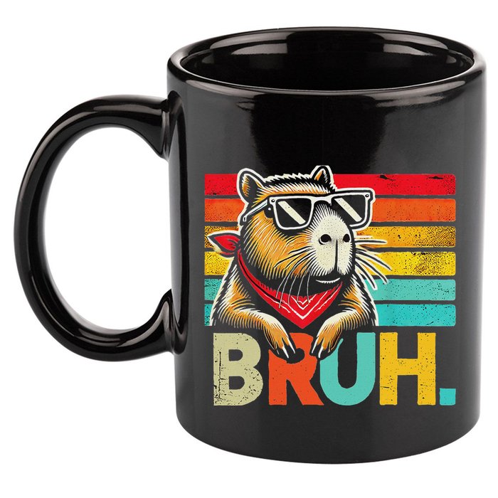 Capybara Bruh Funny Graphic Funny Capybara 11oz C Handle Ceramic Mug