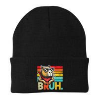 Capybara Bruh Funny Graphic Funny Capybara Beanie