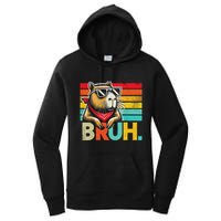 Capybara Bruh Funny Graphic Funny Capybara Women's Pullover Hoodie