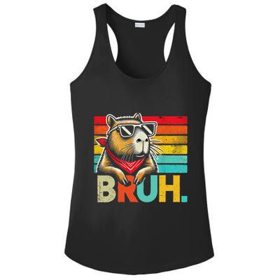 Capybara Bruh Funny Graphic Funny Capybara Ladies PosiCharge Competitor Racerback Tank