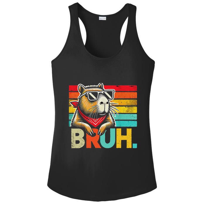Capybara Bruh Funny Graphic Funny Capybara Ladies PosiCharge Competitor Racerback Tank