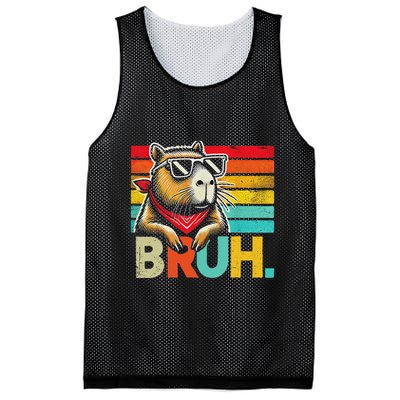 Capybara Bruh Funny Graphic Funny Capybara Mesh Reversible Basketball Jersey Tank