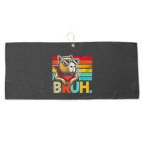 Capybara Bruh Funny Graphic Funny Capybara Large Microfiber Waffle Golf Towel