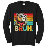 Capybara Bruh Funny Graphic Funny Capybara Tall Sweatshirt