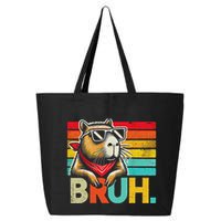 Capybara Bruh Funny Graphic Funny Capybara 25L Jumbo Tote