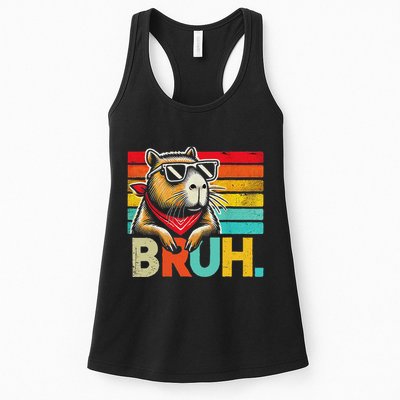 Capybara Bruh Funny Graphic Funny Capybara Womens Tank Top