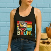 Capybara Bruh Funny Graphic Funny Capybara Womens Tank Top