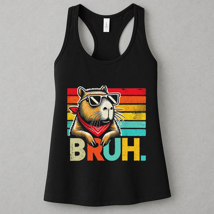 Capybara Bruh Funny Graphic Funny Capybara Womens Tank Top