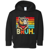 Capybara Bruh Funny Graphic Funny Capybara Toddler Hoodie
