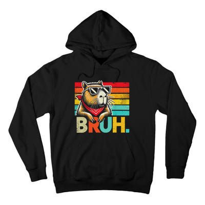 Capybara Bruh Funny Graphic Funny Capybara Tall Hoodie