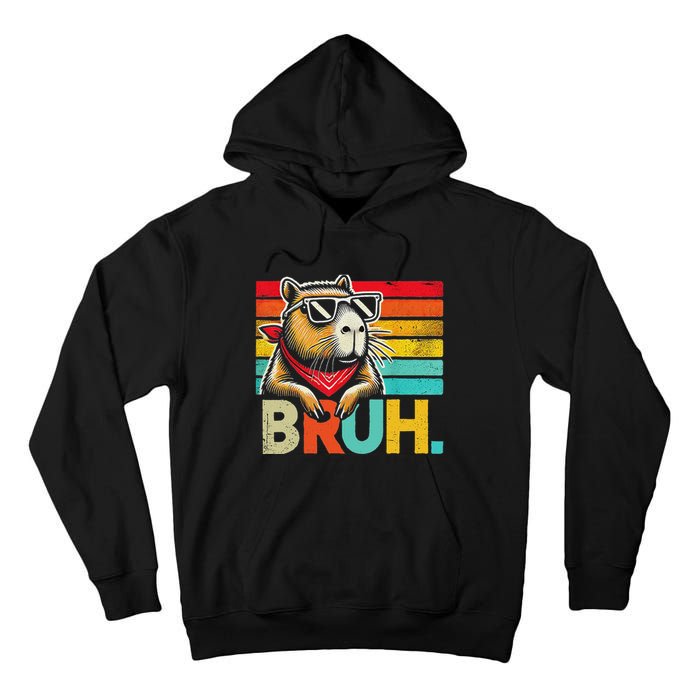 Capybara Bruh Funny Graphic Funny Capybara Tall Hoodie