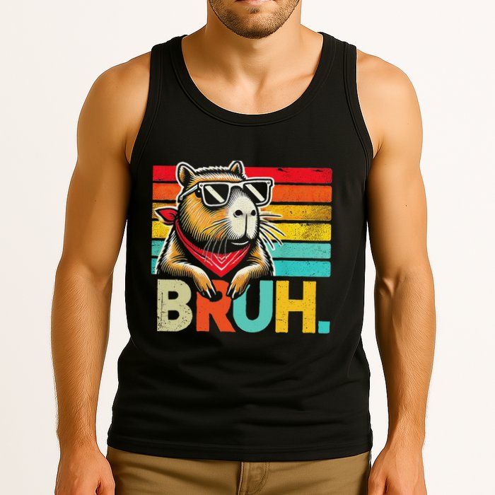 Capybara Bruh Funny Graphic Funny Capybara Tank Top