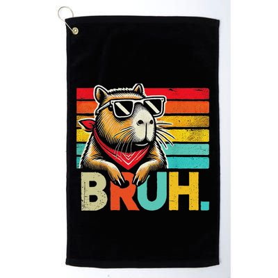 Capybara Bruh Funny Graphic Funny Capybara Golf Towel