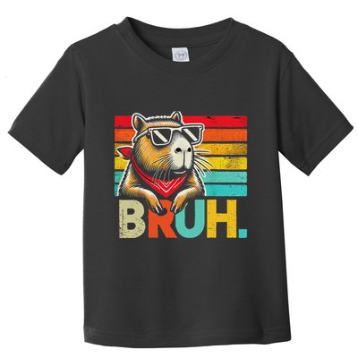 Capybara Bruh Funny Graphic Funny Capybara Toddler T-Shirt