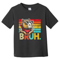 Capybara Bruh Funny Graphic Funny Capybara Toddler T-Shirt