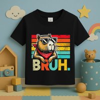 Capybara Bruh Funny Graphic Funny Capybara Toddler T-Shirt