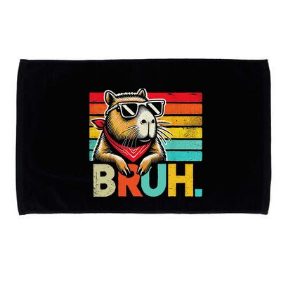 Capybara Bruh Funny Graphic Funny Capybara Microfiber Hand Towel