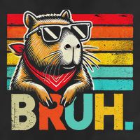 Capybara Bruh Funny Graphic Funny Capybara Microfiber Hand Towel