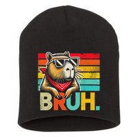 Capybara Bruh Funny Graphic Funny Capybara Short Acrylic Beanie