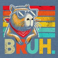 Capybara Bruh Funny Graphic Funny Capybara Garment-Dyed Sweatshirt