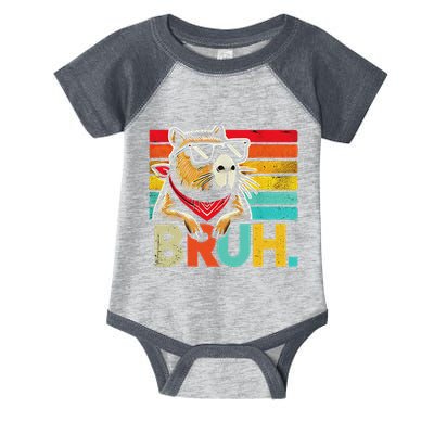 Capybara Bruh Funny Graphic Funny Capybara Infant Baby Jersey Bodysuit