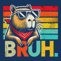 Capybara Bruh Funny Graphic Funny Capybara Infant Baby Jersey Bodysuit
