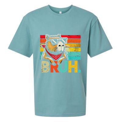 Capybara Bruh Funny Graphic Funny Capybara Sueded Cloud Jersey T-Shirt