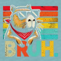 Capybara Bruh Funny Graphic Funny Capybara Sueded Cloud Jersey T-Shirt