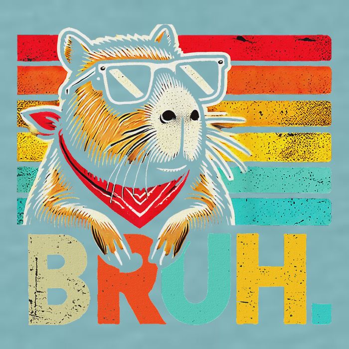 Capybara Bruh Funny Graphic Funny Capybara Sueded Cloud Jersey T-Shirt