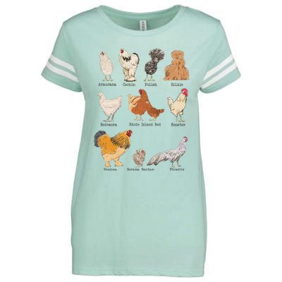 Chicken Breeds Farm Animals Day Support Local Farmer Enza Ladies Jersey Football T-Shirt