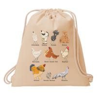 Chicken Breeds Farm Animals Day Support Local Farmer Drawstring Bag