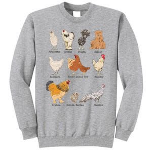 Chicken Breeds Farm Animals Day Support Local Farmer Tall Sweatshirt