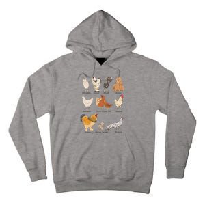 Chicken Breeds Farm Animals Day Support Local Farmer Tall Hoodie