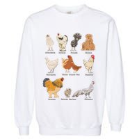Chicken Breeds Farm Animals Day Support Local Farmer Garment-Dyed Sweatshirt