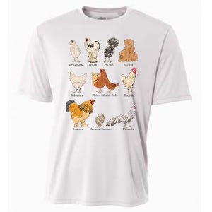 Chicken Breeds Farm Animals Day Support Local Farmer Cooling Performance Crew T-Shirt