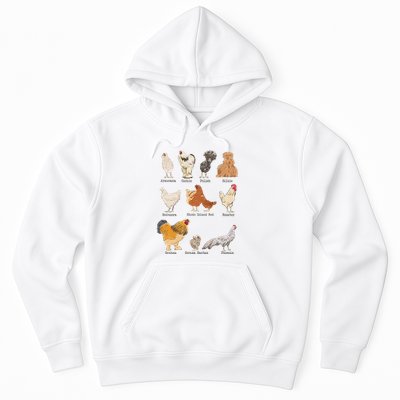 Chicken Breeds Farm Animals Day Support Local Farmer Hoodie