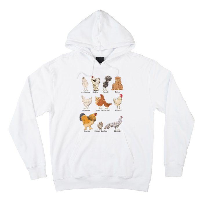 Chicken Breeds Farm Animals Day Support Local Farmer Hoodie