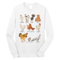 Chicken Breeds Farm Animals Day Support Local Farmer Long Sleeve Shirt