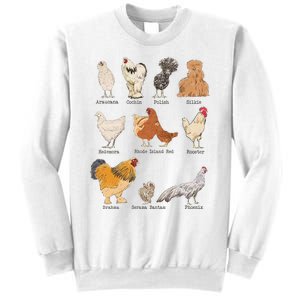 Chicken Breeds Farm Animals Day Support Local Farmer Sweatshirt