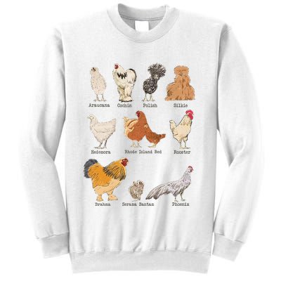Chicken Breeds Farm Animals Day Support Local Farmer Sweatshirt