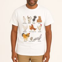 Chicken Breeds Farm Animals Day Support Local Farmer Tall T-Shirt