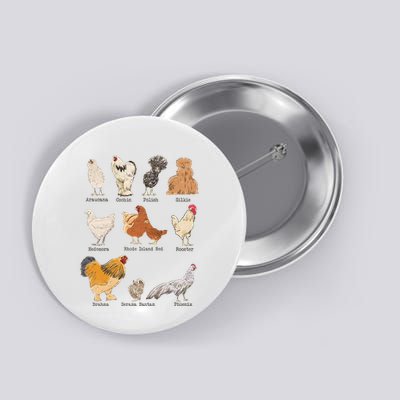 Chicken Breeds Farm Animals Day Support Local Farmer Button