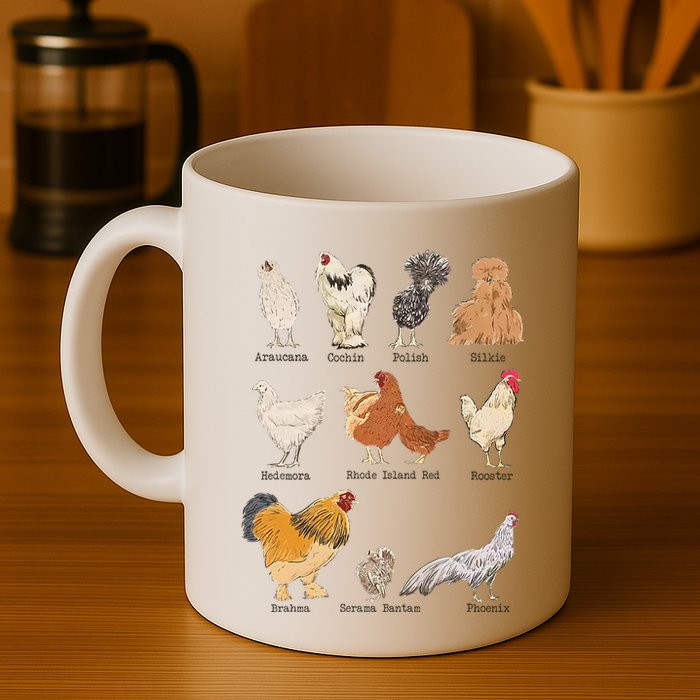 Chicken Breeds Farm Animals Day Support Local Farmer Mug