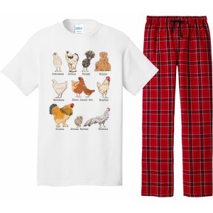 Chicken Breeds Farm Animals Day Support Local Farmer Pajama Set